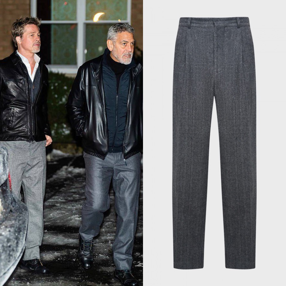 Брэд Питт и Джордж Клуни напоминают вам купить серые шерстяные брюки
